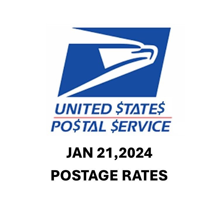 January 21, 2024 POSTAGE RATE CHART BEBdata