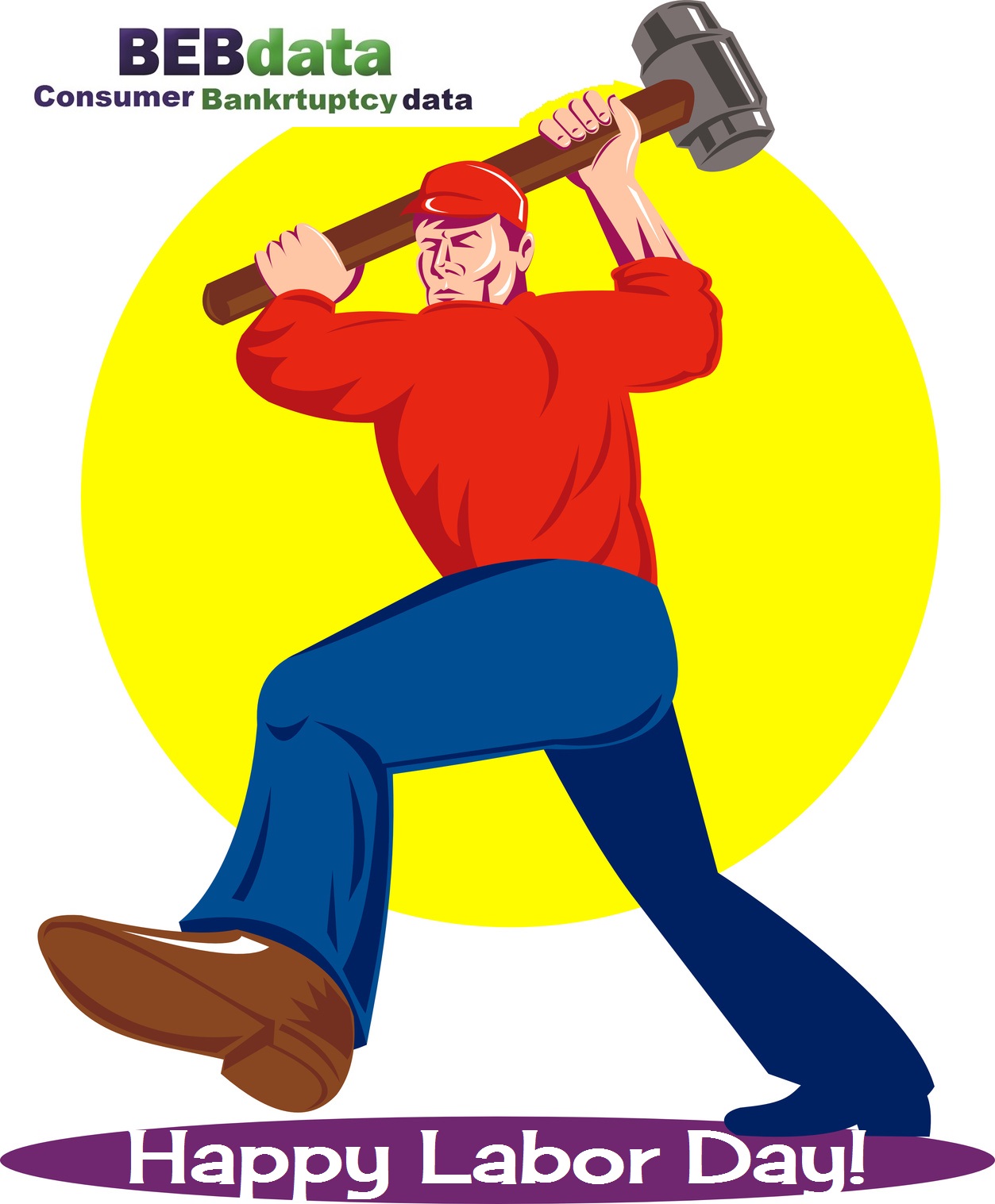 Worker slinging a sledge hammer