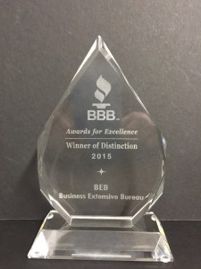 2015 BBB Award of Distinction for BEB